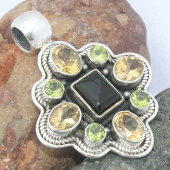 edelsteen sieraden zilver ring hanger oorbellen 170